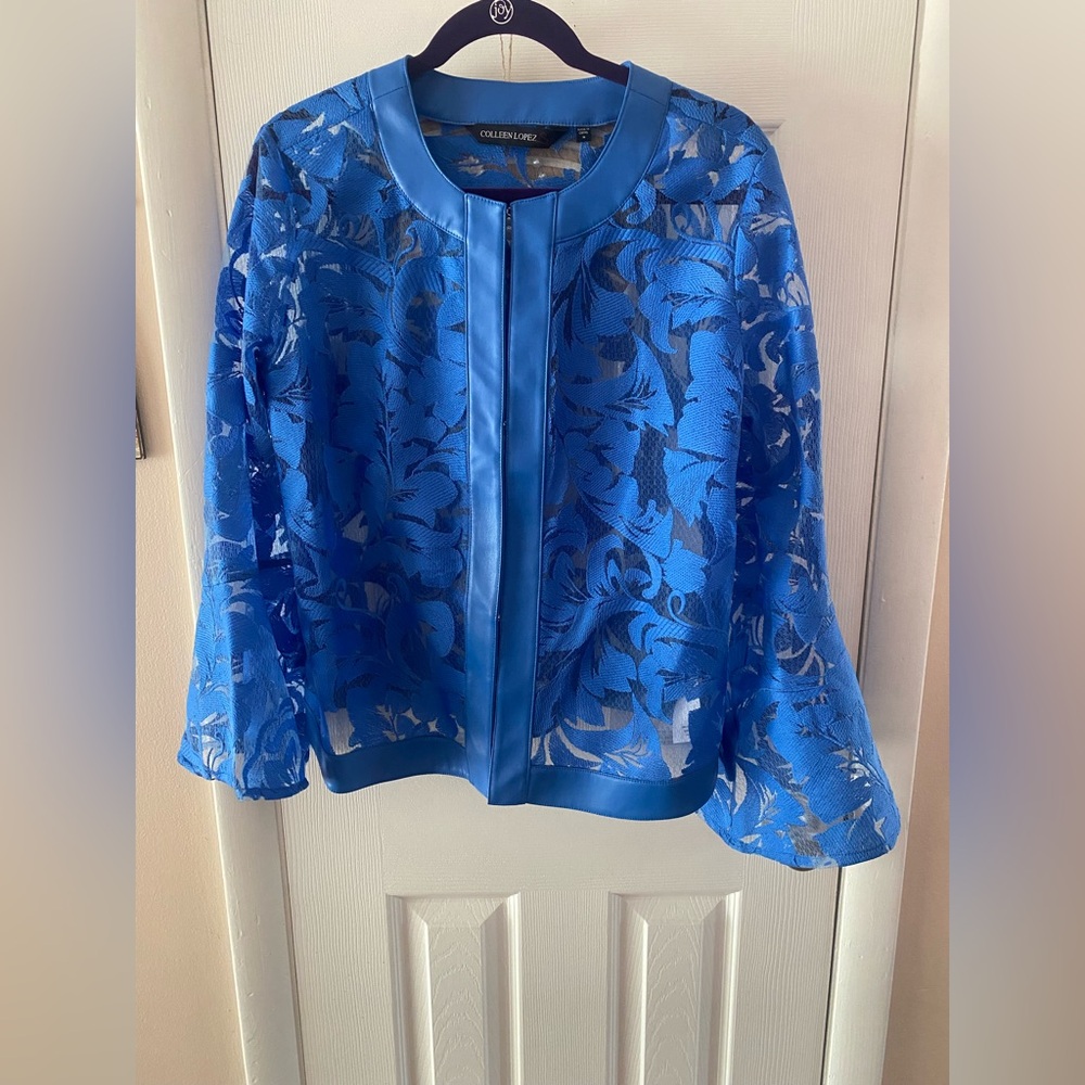 Colleen Lopez Royal Blue Lace Jacket